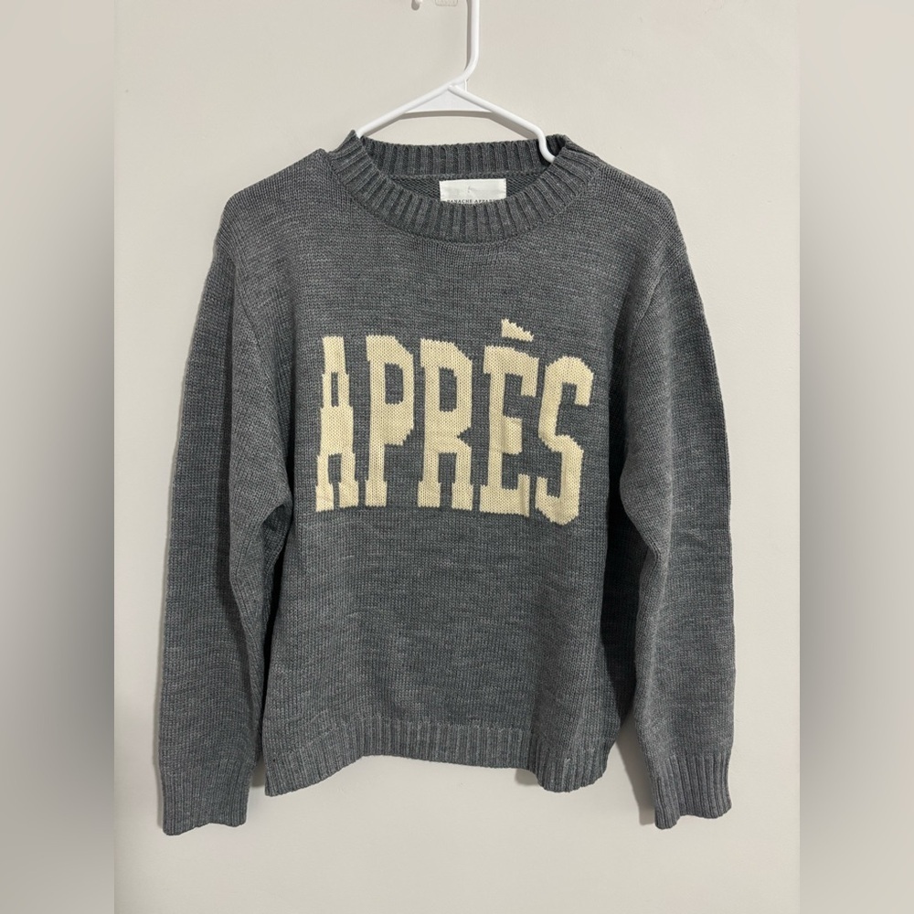 Gray Après Ski Sweater by Panache Size XL - Picture 5 of 7